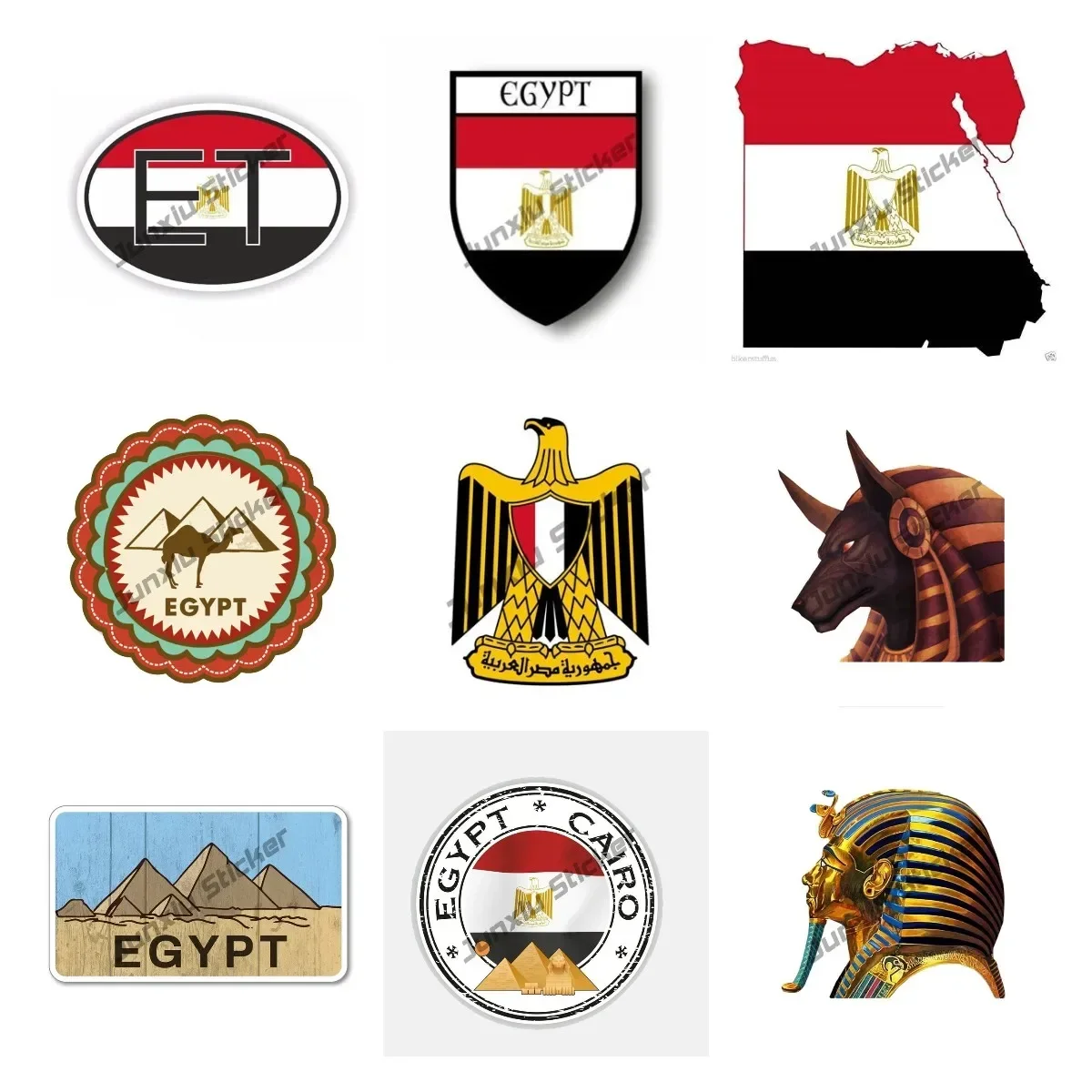 Travel Accessories Egypt - Adesivo decalque bandeira do egito, pirâmide
