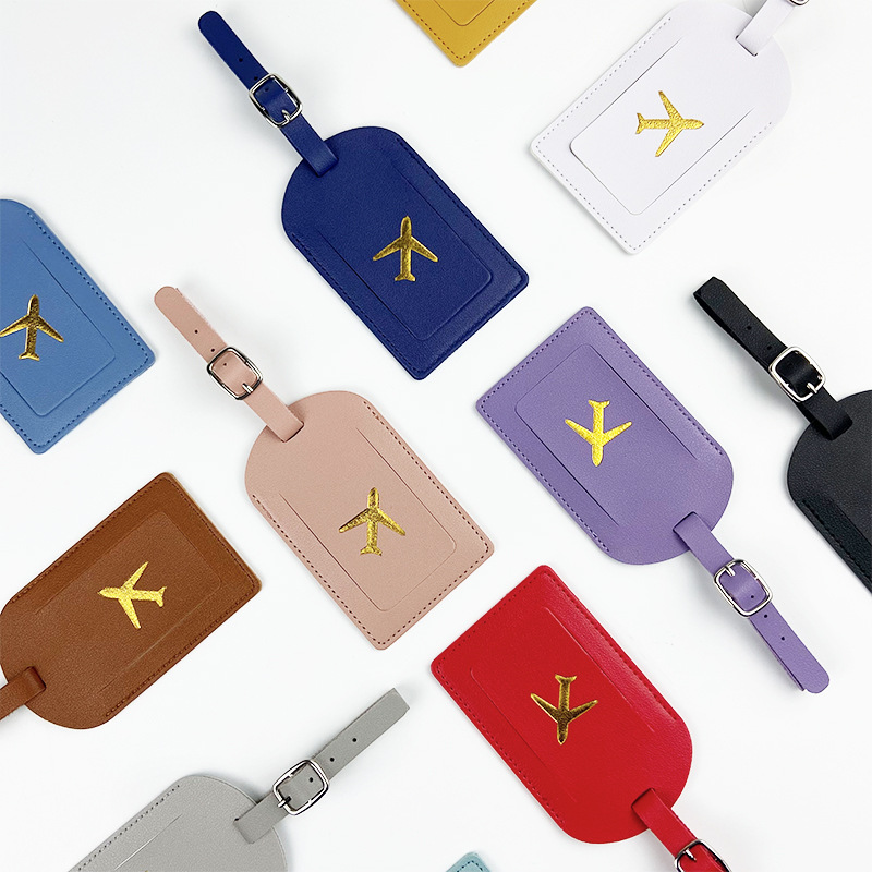 Travel Accessories Bag For Women - Colorido PU Couro Bagagem Tags para