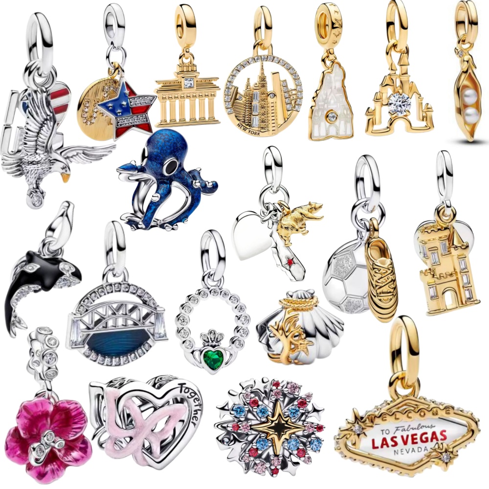 Travel Accessories Jewelry - Pingente de Prata 925, Tema Viagem,
