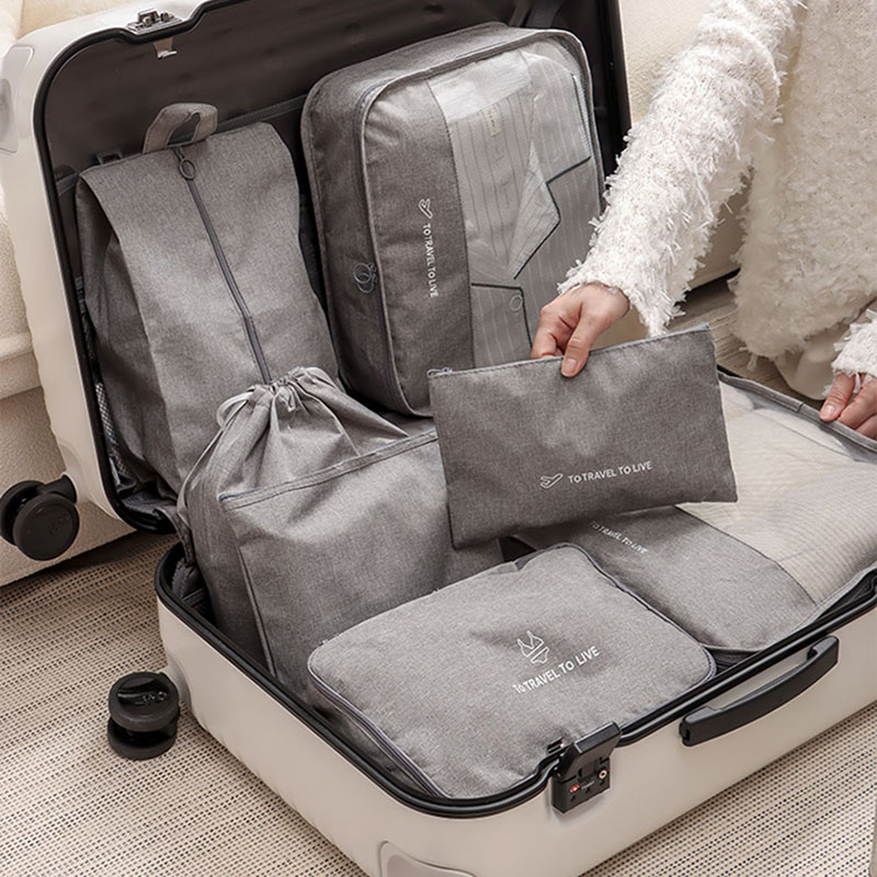 Travel Accessories Kit For Women - Conjunto de 7 cubos organizadores de