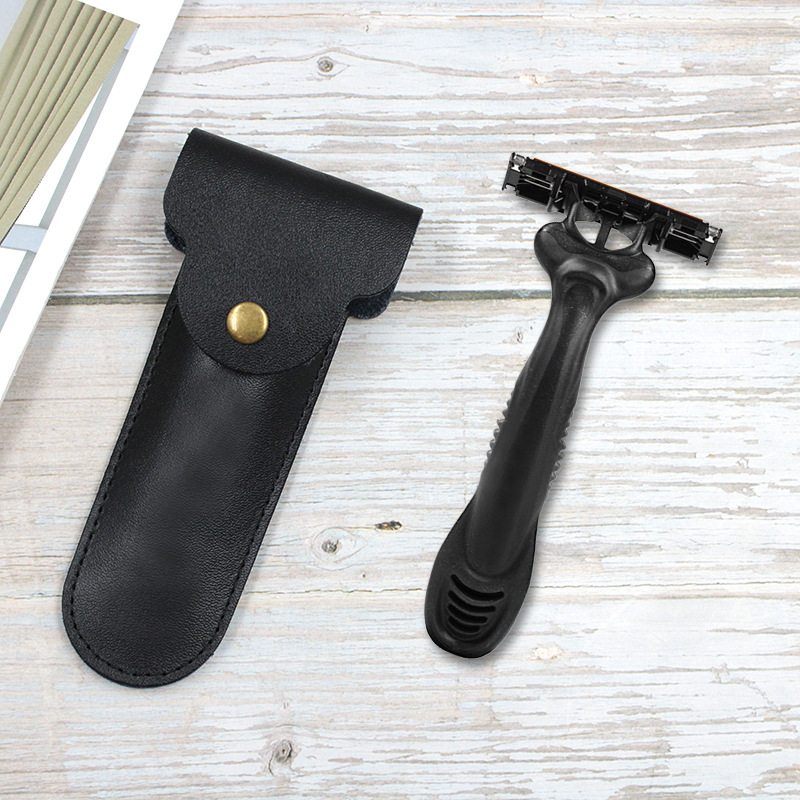 Travel Router Accessories - Estojo de couro para navalha manual,