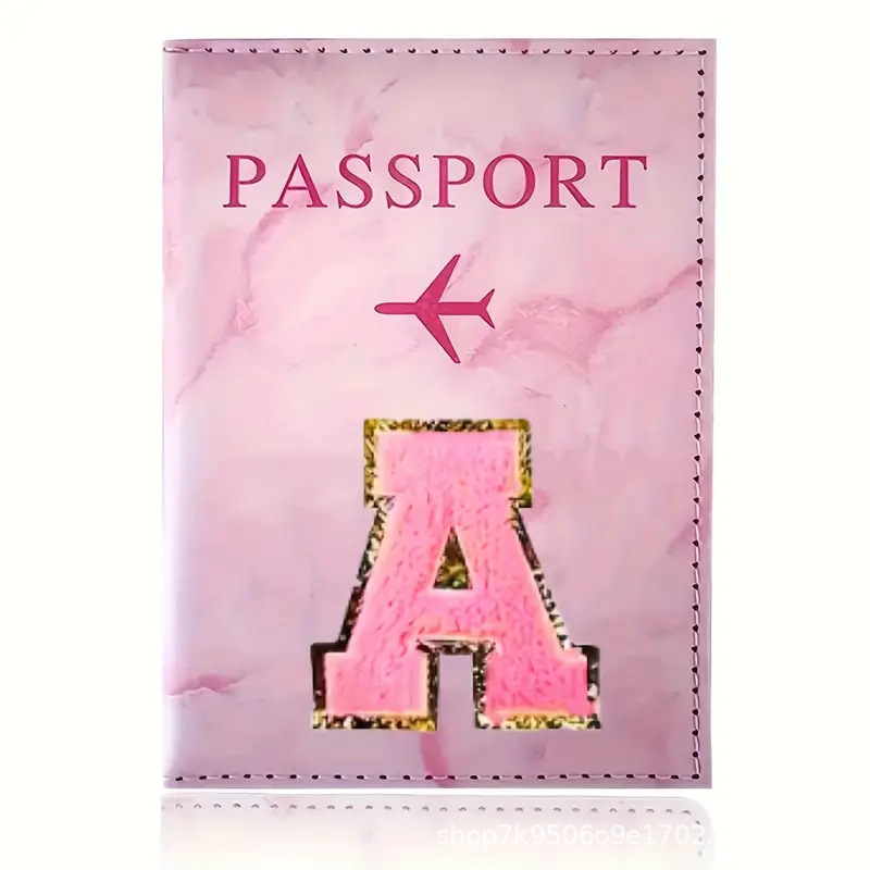 Travel Accessories Pink - Porta-passaporte de couro PU rosa com