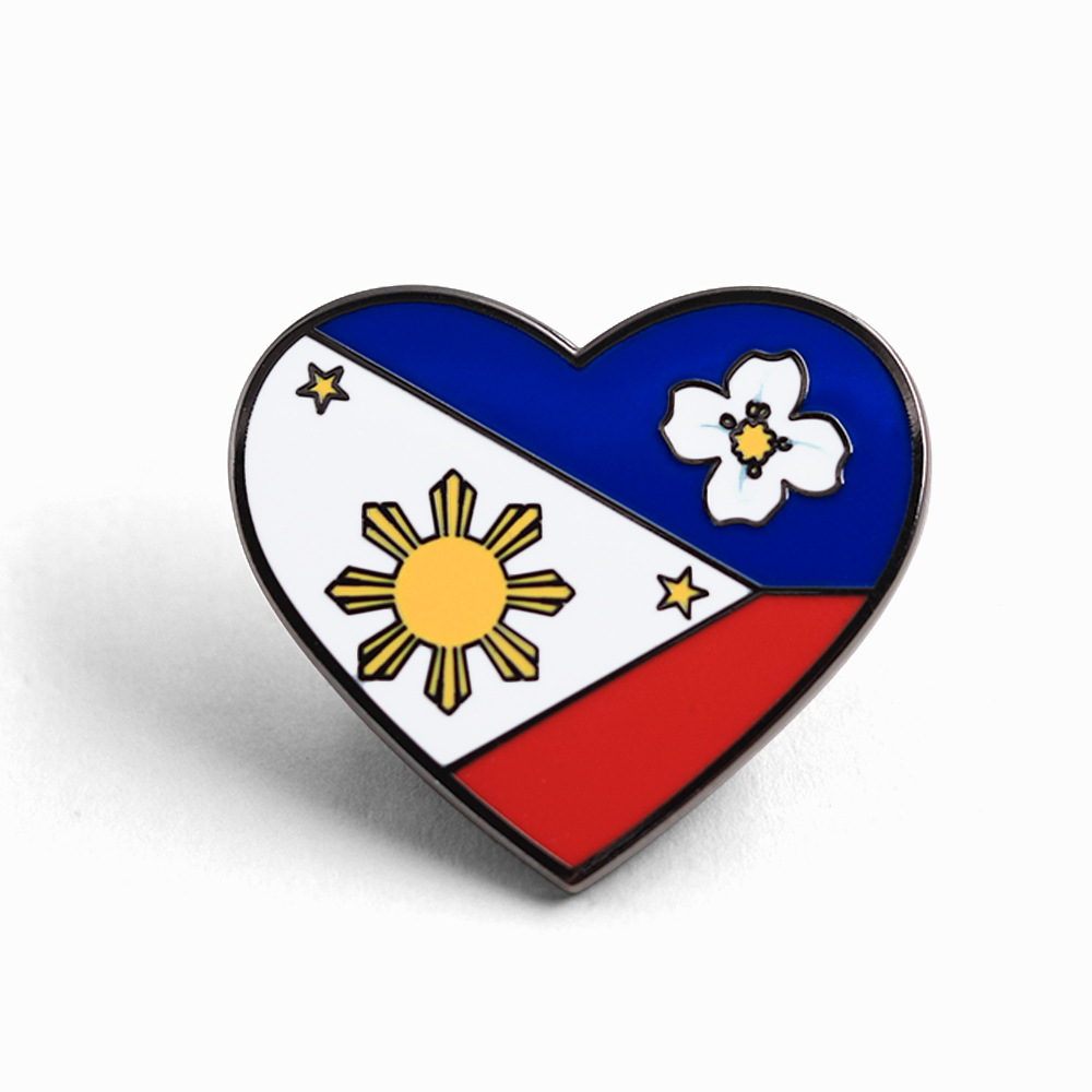 Travel Accessories Philippines - 1 Peça Pin Esmaltado Bandeira Coração
