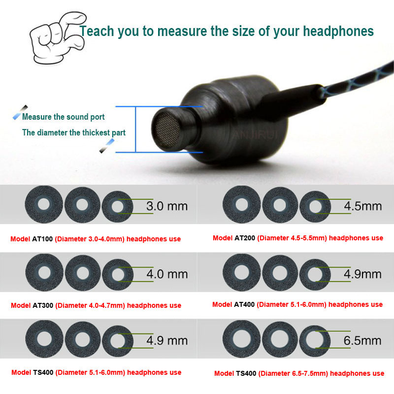 1 paranjirui ts400 6.5mm (l m  - Earplug Set Foam avaliação e preço