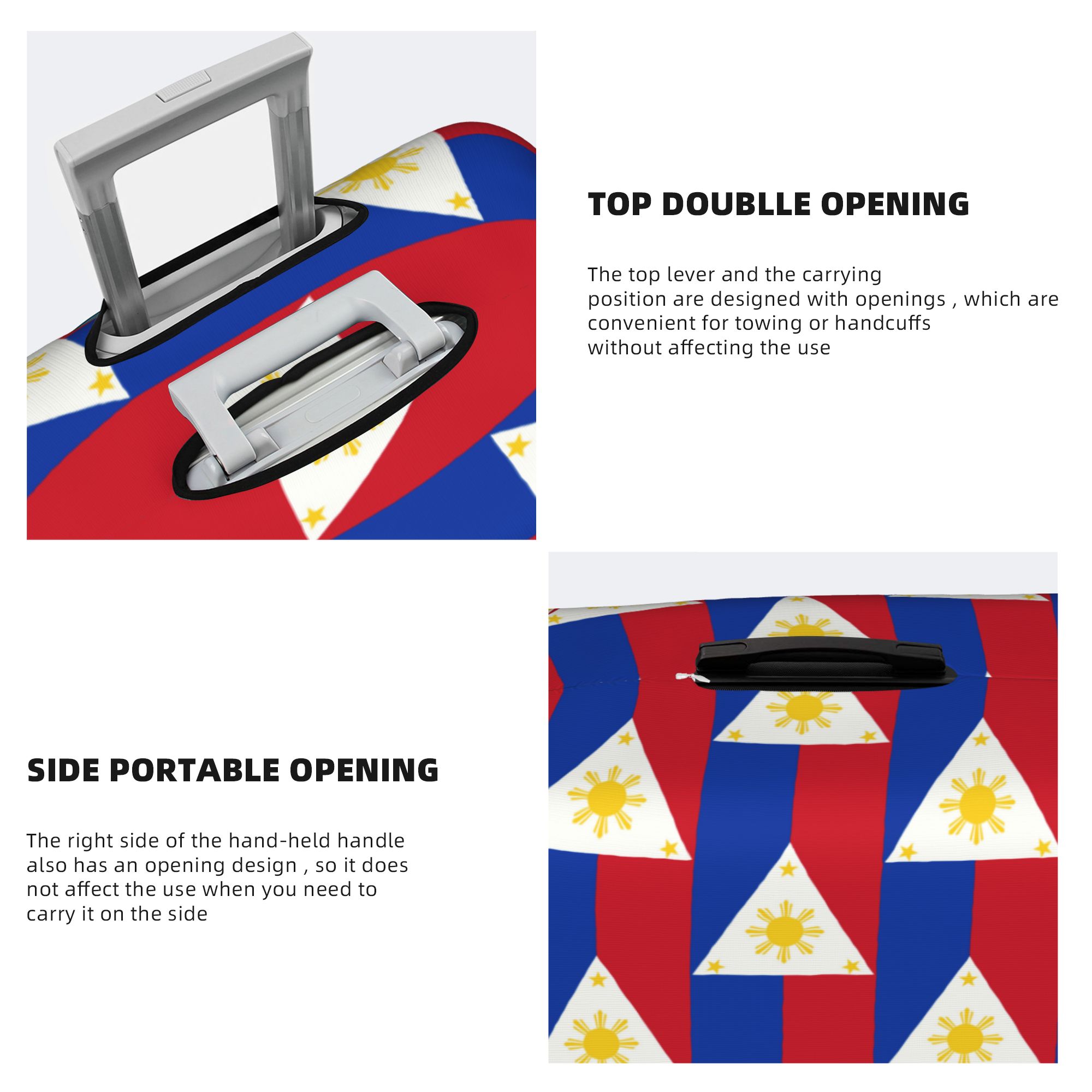 Capa de bagagem com bandeira d - Travel Accessories Philippines avaliação e preço