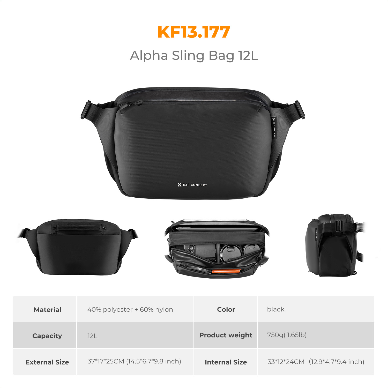 Bolsa de ombro para câmera K&F - Camera Bag Travel avaliação e preço