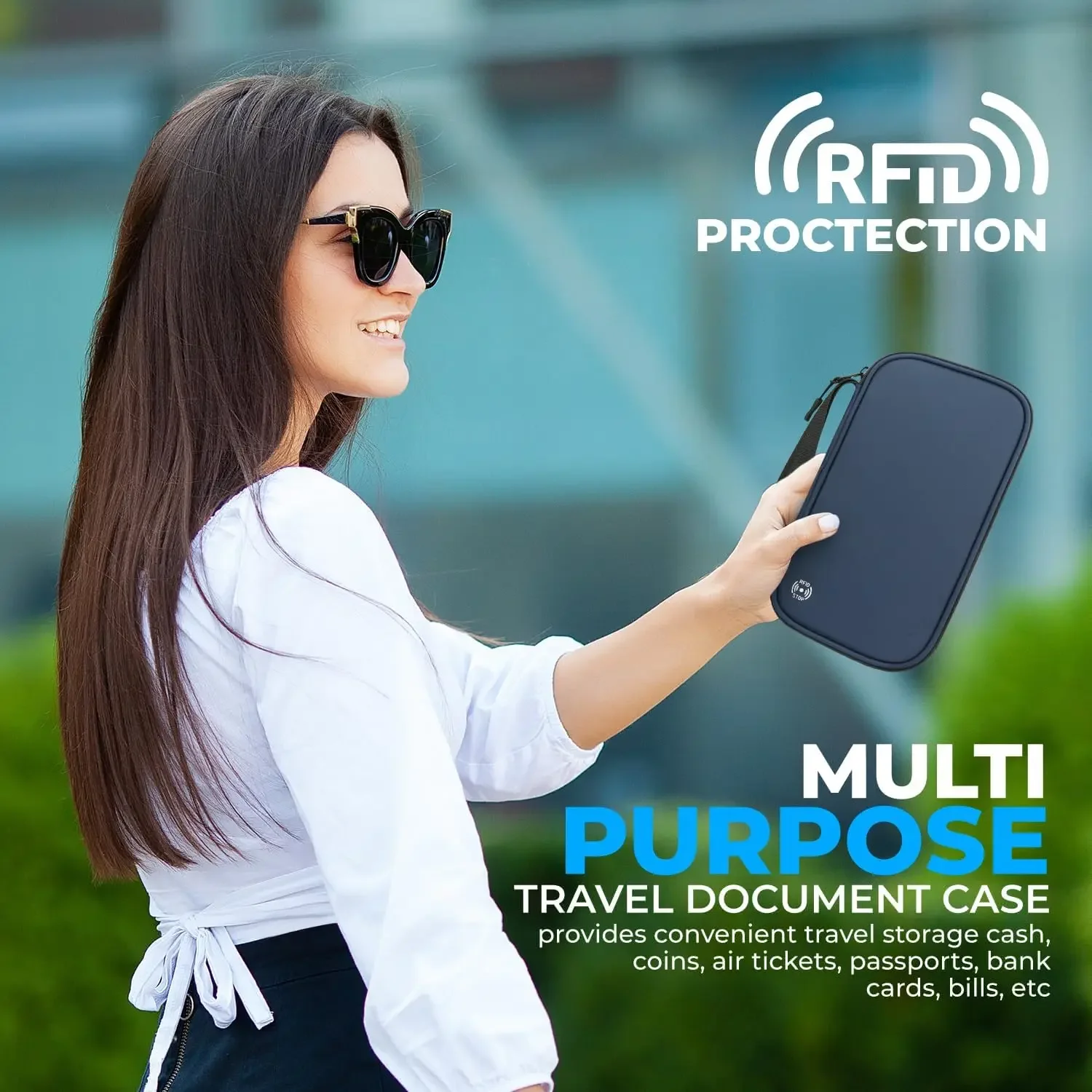 Capa leve para passaporte de v - Travel Accessories Bag For Women avaliação e preço