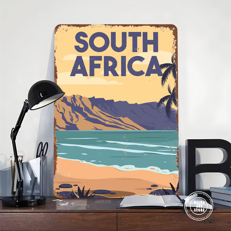 Pôster Metálico de Viagem à Áf - Travel Accessories South Africa avaliação e preço