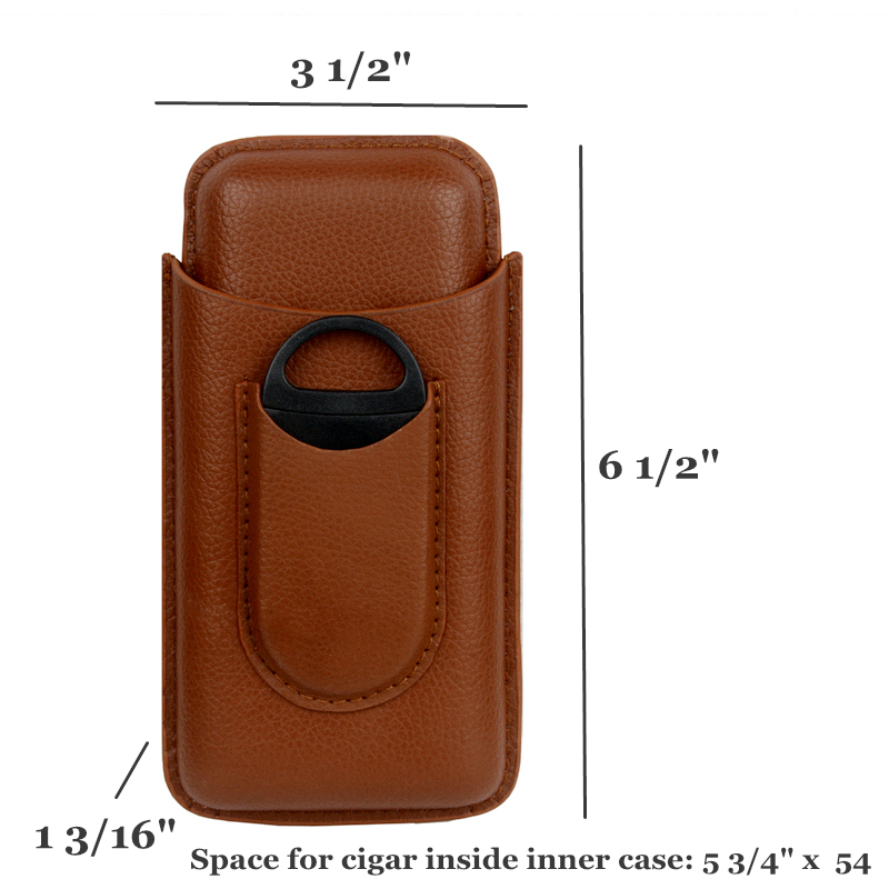 Estojo de Couro Marrom para Ch - Travel Accessories On Sale avaliação e preço