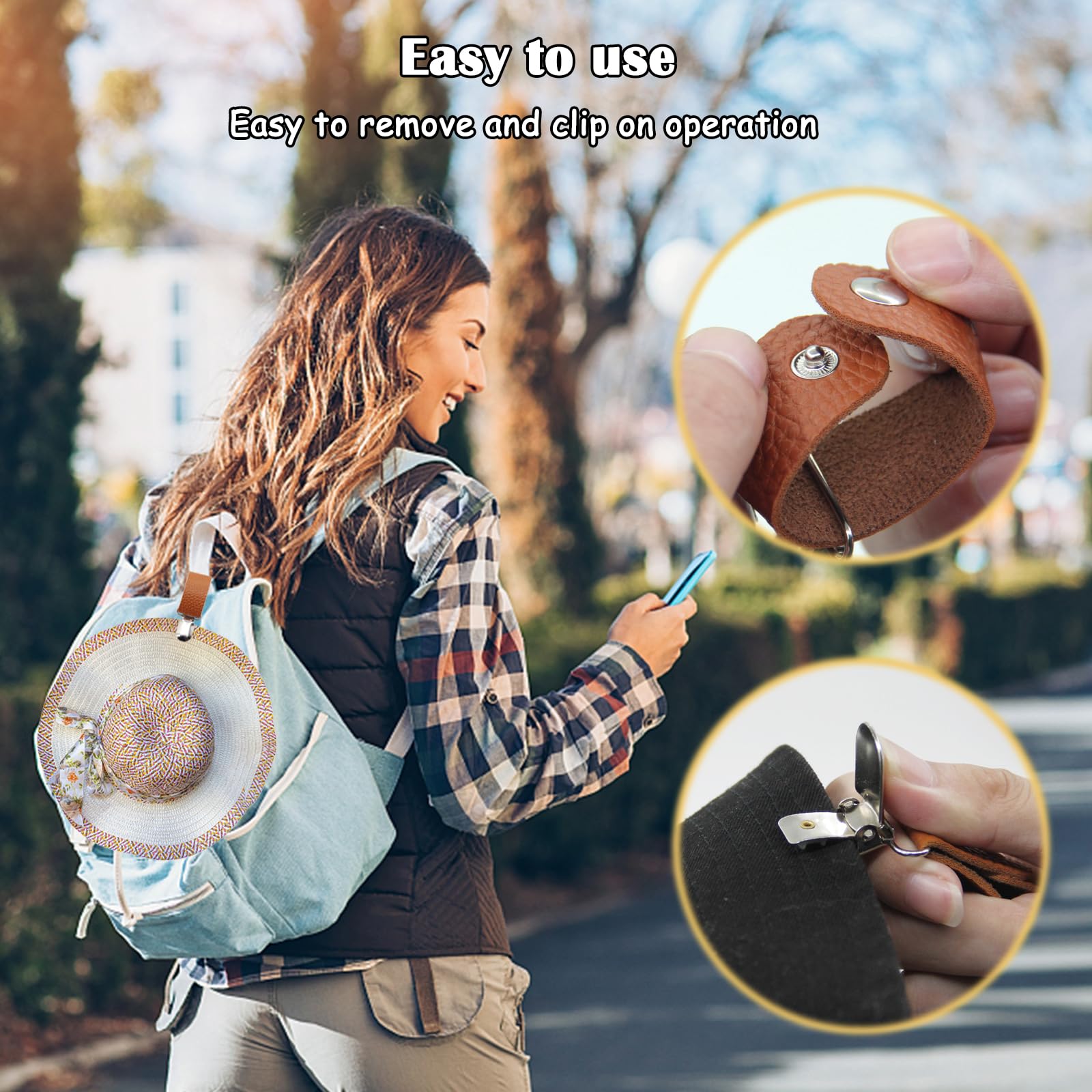 Clipe de Chapéu em Couro PU pa - Travel Accessories Bag For Women avaliação e preço